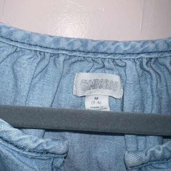 Gymboree Girls Denim Chambray Short Sleeve Top - Picture 6 of 6